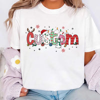 Personalized Christmas Shirt, Christmas Name Shirt, Custom Alphabet Christmas Tee