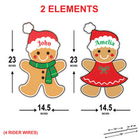 Personalized Gingerbread Boy or Girl Yard Sign, Custom Name Christmas Decoration, Outdoor Holiday Lawn Décor, Festive Garden Winter Display