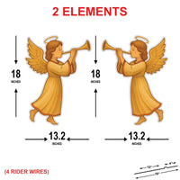 Christmas Angel Yard Signs, Outdoor Holiday Lawn Decorations with Stakes, Religious Garden Décor for Patio, Pathway & Festive Home Display