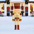 Christmas Nutcracker Yard Stake, Traditional Red White Gold Outdoor Lawn Sign, Holiday Garden Decoration for Walkway, Patio, Festive Home