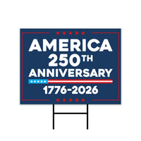 America 250 Anniversary 250 YEARS Protest Yard Sign - Anti-Trump, No Kings In America, Pro Democracy, Resist Fascism Sign with Metal H-Stake