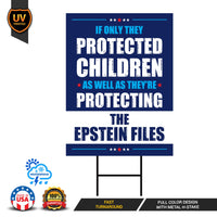 The Epstein Files Protest Yard Sign - Anti-Trump, No Kings In America, Protect Democracy, Anti Fascist Yard Sign with Metal H-Stake