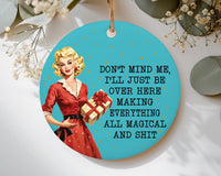 Funny Christmas Ornament, Holiday Hostess Gift, Classy Gag Gift, White Elephant Exchange Ornament, Funny Ornament for Best Friend