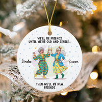 Personalized Best Friend Ornament, Besties Christmas Ornament, Custom Friendship Ceramic Ornament, BFF Gift for Her, Holiday Keepsake 2025