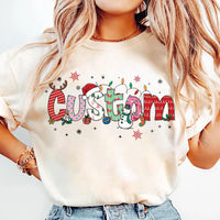 Personalized Christmas Shirt, Christmas Name Shirt, Custom Alphabet Christmas Tee