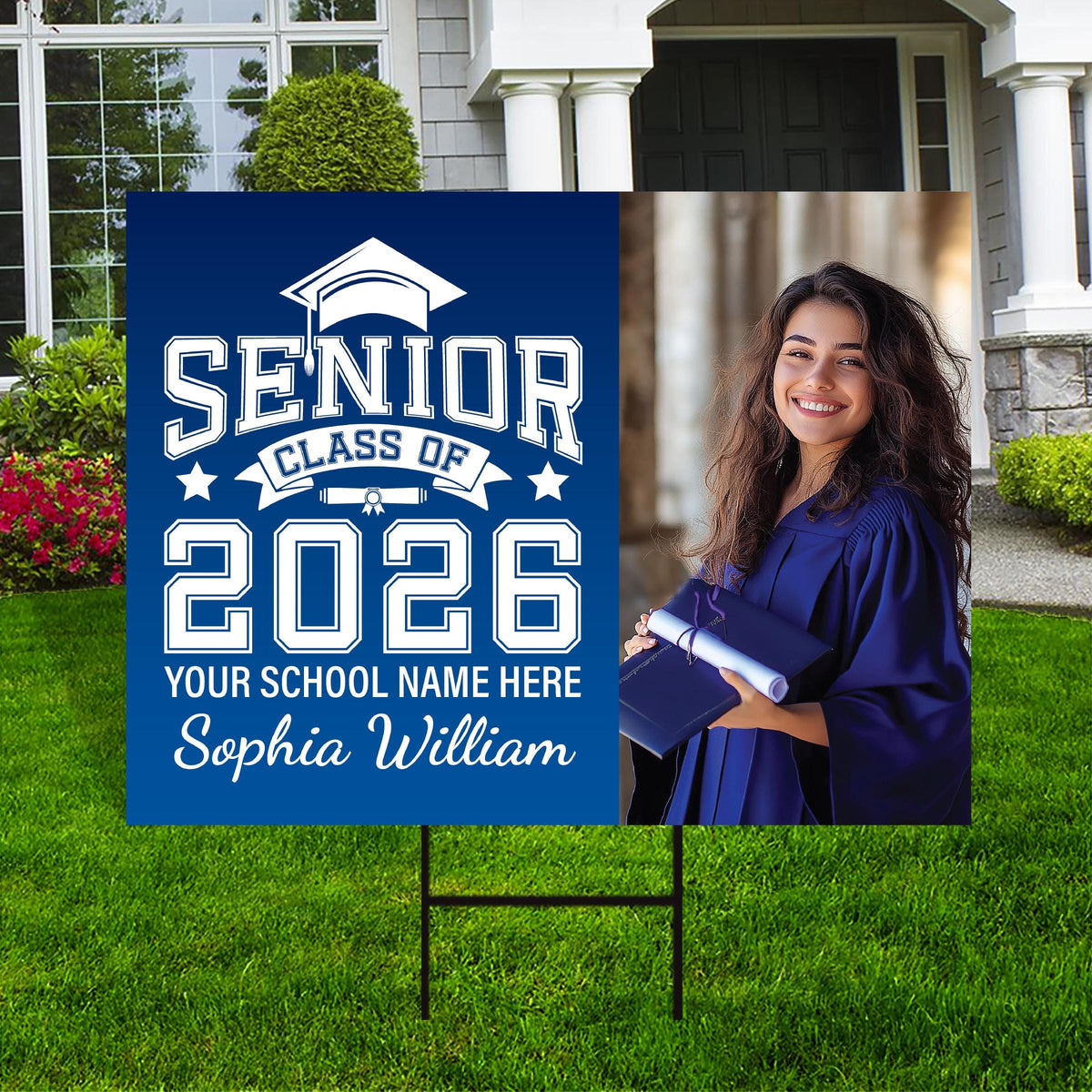 Personalized Senior Graduation Yard Sign 2026 with Photo - Grad Sign ...