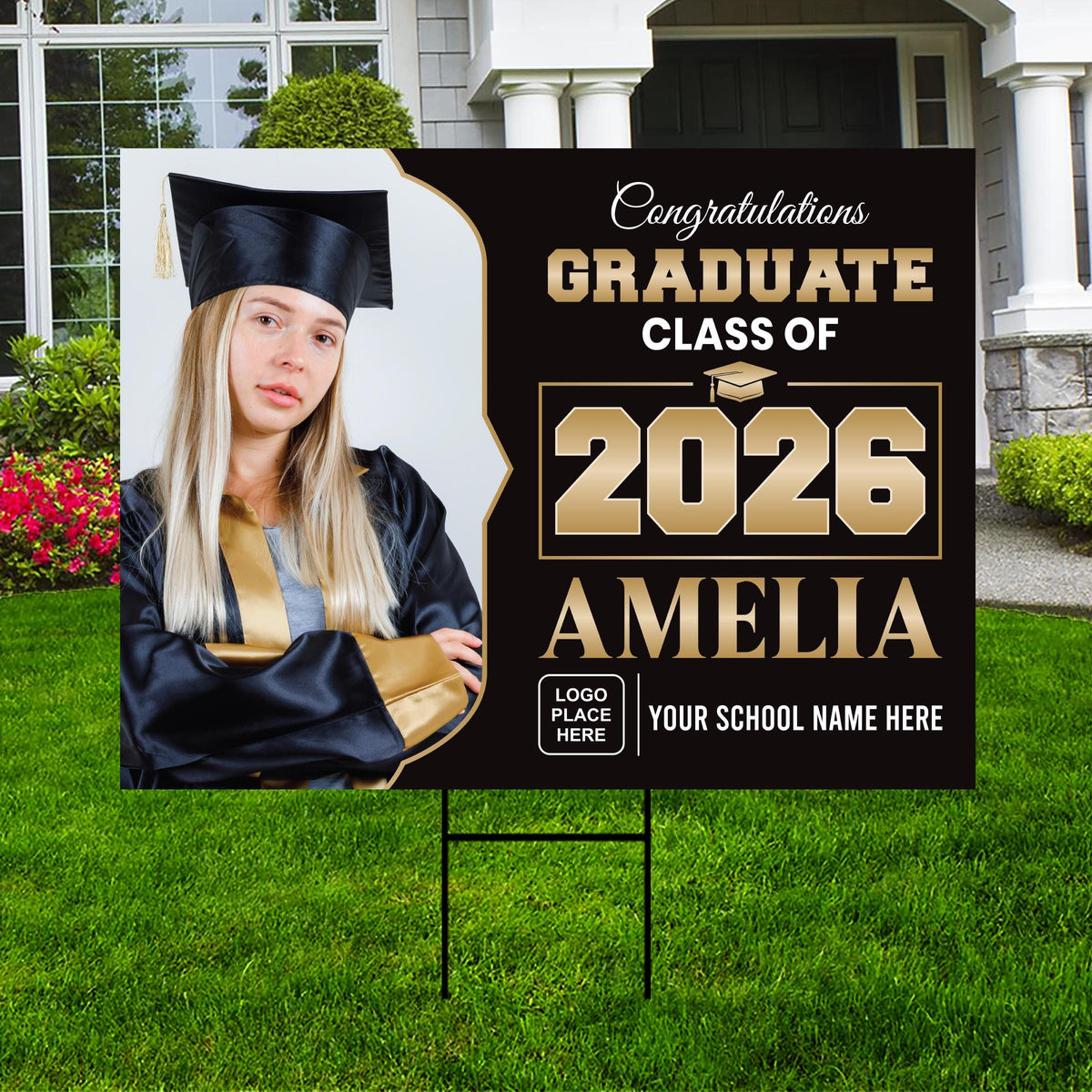 Personalized Graduation Yard Sign 2026 with Photo, Graduate Picture Si ...