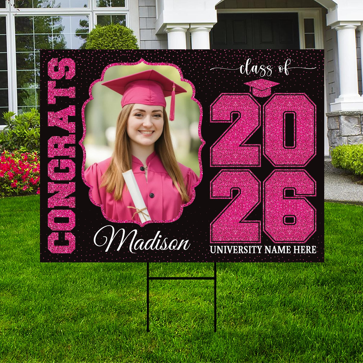 Personalized Graduation Yard Sign 2026 with Photo, Graduate Picture Si ...