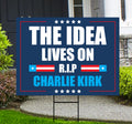 Justice for Charlie Yard Sign, A True Patriot Charlie Kirk Sign, Charlie Kirk Is My Hero Sign, Charlie Kirk Freedom Sign with Metal H-Stake