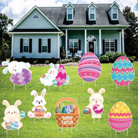 Happy 2024 Easter Yard Sign Cutouts