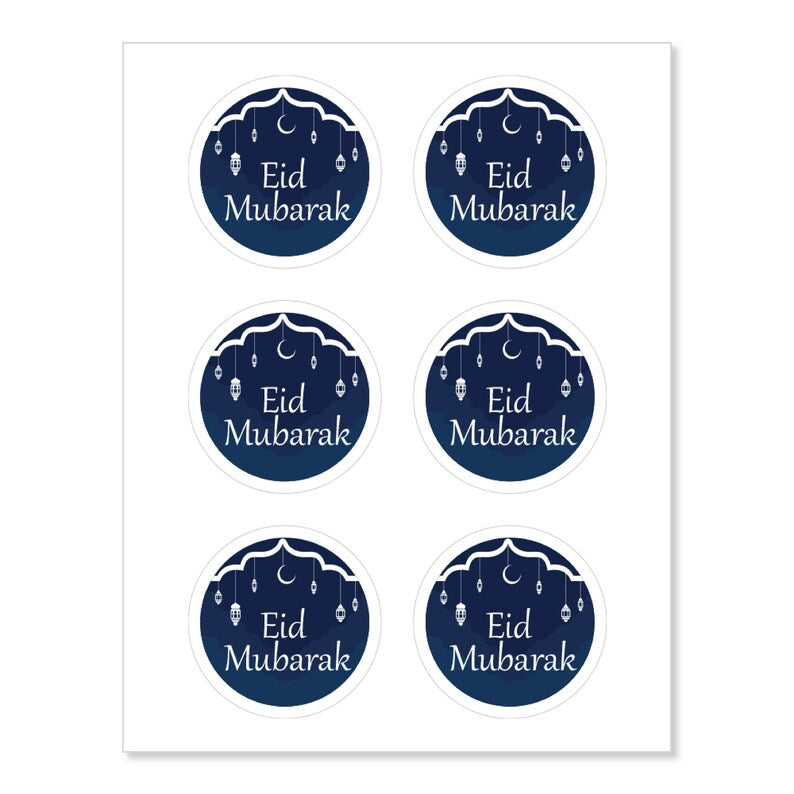 Eid Mubarak 2024 Round Stickers