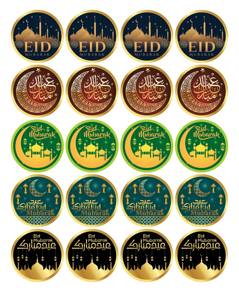 Eid Mubarak 2024 Circle Stickers