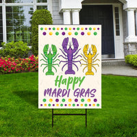 Mardi Gras Yard Sign