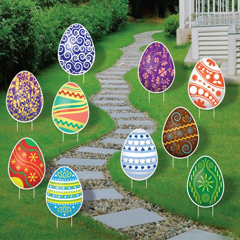 Easter Egg 2024 Yard Sign Cutouts Voila Print Inc