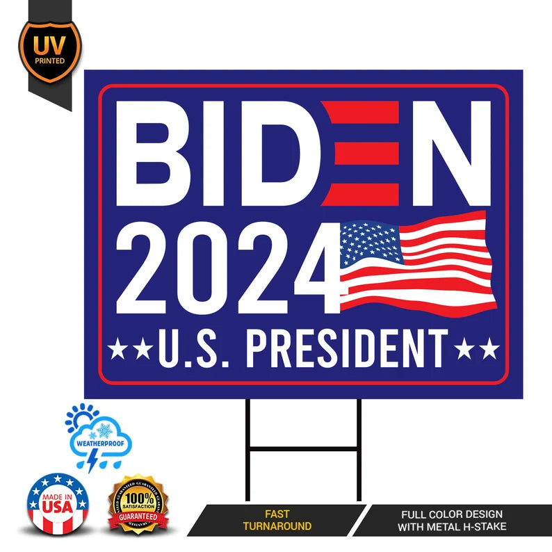 Biden 2024 Yard Sign Voila Print Inc