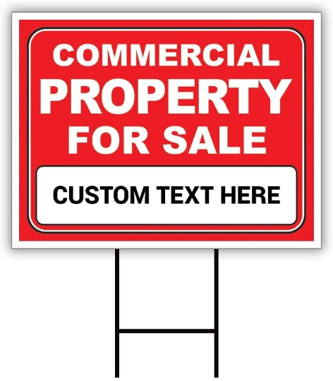 Custom Commercial Property for Sale Yard Sign