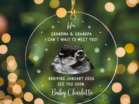 Personalized Ultrasound Ornament, Custom Ultrasound Photo Acrylic Ornament