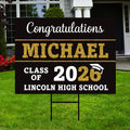 Personalized College Graduation Yard Sign 2026, College Logo Sign, Custom Graduate School College University Yard Sign with Metal H-Stake