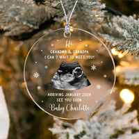Personalized Ultrasound Ornament, Custom Ultrasound Photo Acrylic Ornament