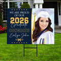 Personalized Graduation Yard Sign 2026 with Photo - Grad Sign, Class of 2026, Custom Graduation 2026 Yard Sign with Metal H-Stake
