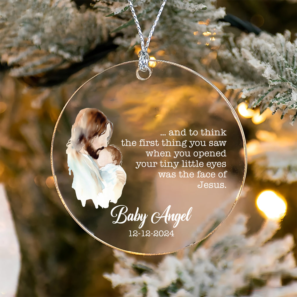 Personalized Miscarriage Ornament, Custom Baby Memorial Acrylic Ornament