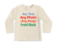 Personalized Baby Bodysuit, Baby Shirt, Toddler Sweatshirt, Custom Children Photo & Text Outfit, Create Your Own Design, Girls Boys Clothing