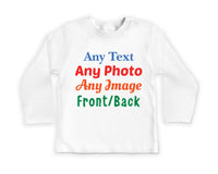 Personalized Baby Bodysuit, Baby Shirt, Toddler Sweatshirt, Custom Children Photo & Text Outfit, Create Your Own Design, Girls Boys Clothing