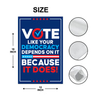 Vote Early Democracy Protest Garden Flag, Double Sided, No Kings Vote Early , Election Protect Democracy, Anti-Trump, Resist Fascism Flag