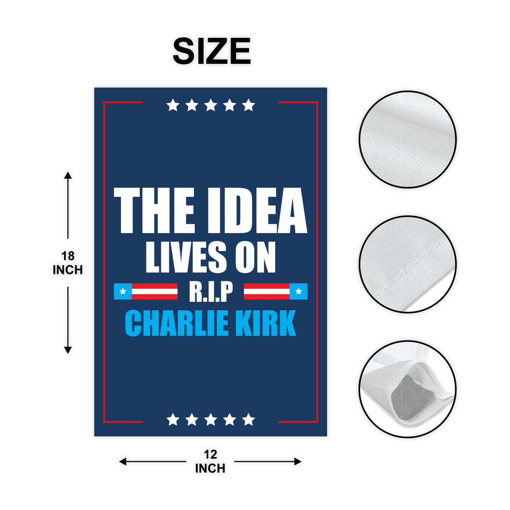Justice for Charlie Garden Flag, A True Patriot Charlie Kirk Yard Flag, Charlie Kirk Is My Hero Outdoor Flag, Charlie Kirk Freedom Flag