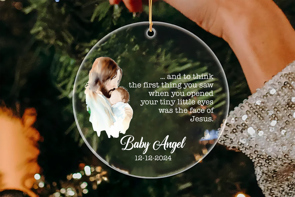 Personalized Miscarriage Ornament, Custom Baby Memorial Acrylic Ornament