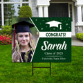 Personalized Graduation Yard Sign 2025 with Photo - Grad Sign, Class of 2025, Custom Graduation 2025 Yard Sign with Metal H-Stake