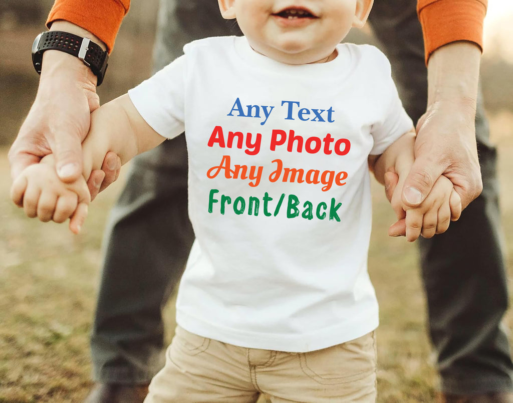 Personalized Baby Bodysuit, Baby Shirt, Toddler Sweatshirt, Custom Children Photo & Text Outfit, Create Your Own Design, Girls Boys Clothing