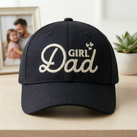 Custom Girl Dad Embroidered Hat, Personalized Father Daughter Baseball Cap, Low Profile Dad Hat, New Parent Gift, Everyday Cap Gift