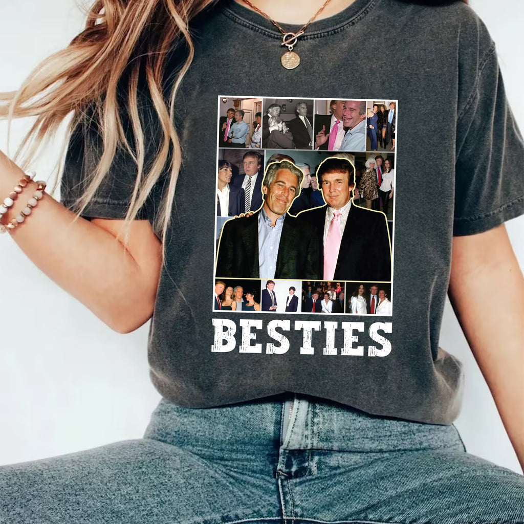 Besties Trump Epstein Short Sleeve T-Shirt
