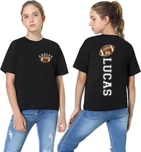 Custom Football Shirt, Personalized Football Shirt with Number, Football Mom Tee, Front Back