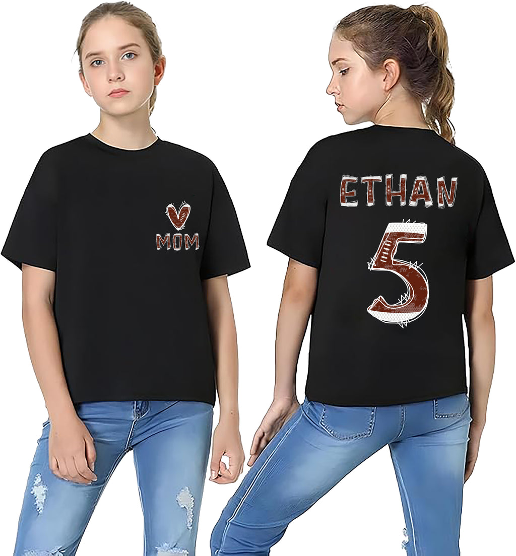 Custom Football Mom Shirt, Football Season Mama Shirt, Two Sided