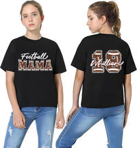 Personalized Football Mom Shirt, Custom Gameday Football Shirt, Football Mama Tee, Front Back