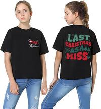 Last Christmas As A Miss Shirt, Custom Bride Christmas Shirt, Future Mrs Tee, Front Back
