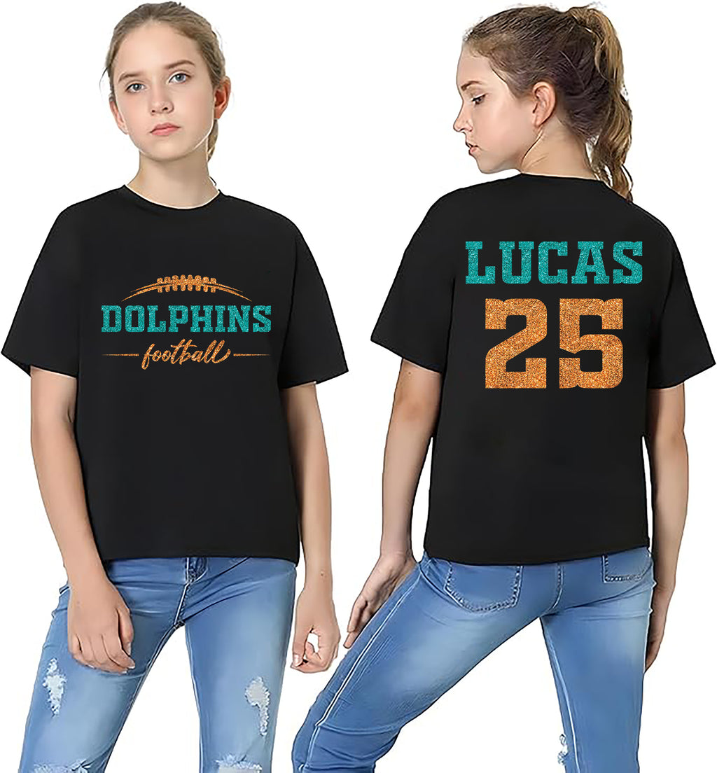 Custom Football Mascot Shirt, Personalized Team Spirit Tee, Football Mom Shirt, Front Back