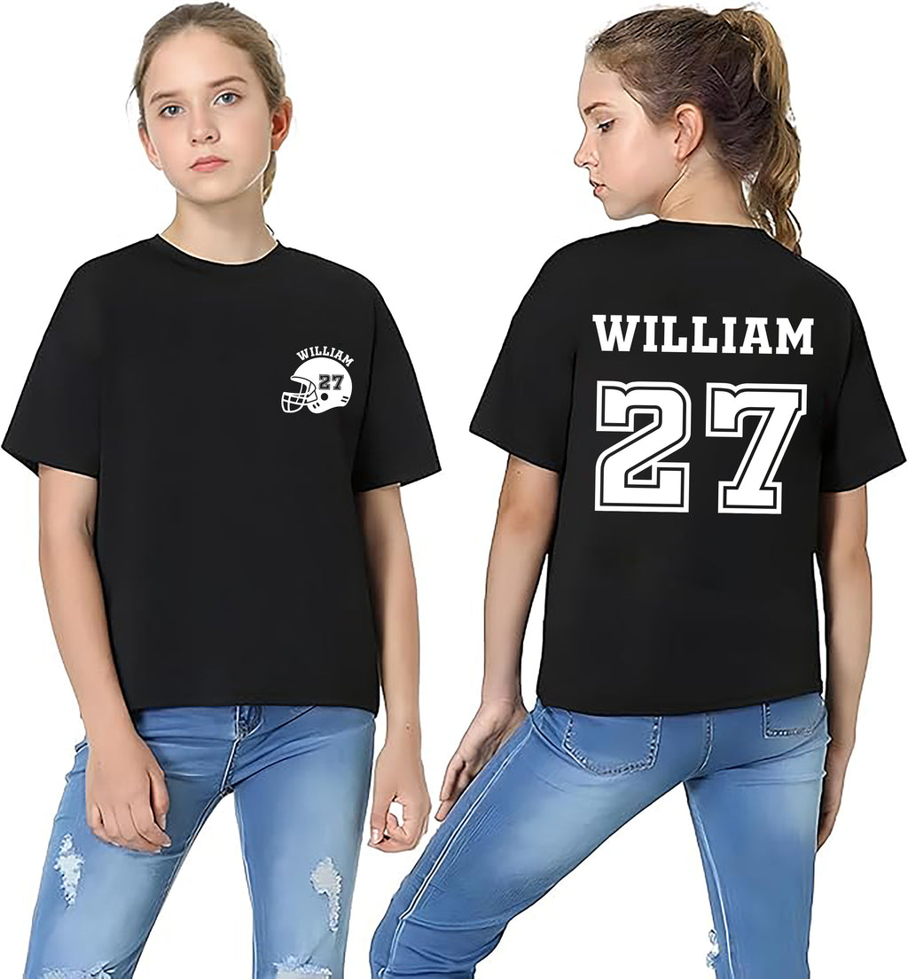 Customized Football Shirt, Your Name Football Shirt, Custom Football Mom Tee, Two Sided