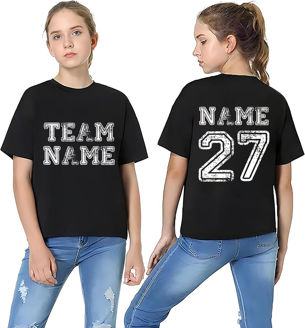 Custom Sports Team Name Shirt, Personalized Sports Shirt, Family Number Tee, Front Back
