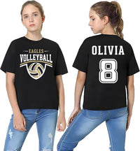 Custom Volleyball Team Name and Number Shirt, Volleyball Mom Shirt, Volleyball Team Tee, Front Back