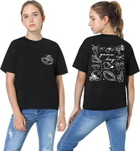 Custom Football Name Number Shirt, Coquette Football Mom Shirt, Game Day Apparel Tee, Front Back