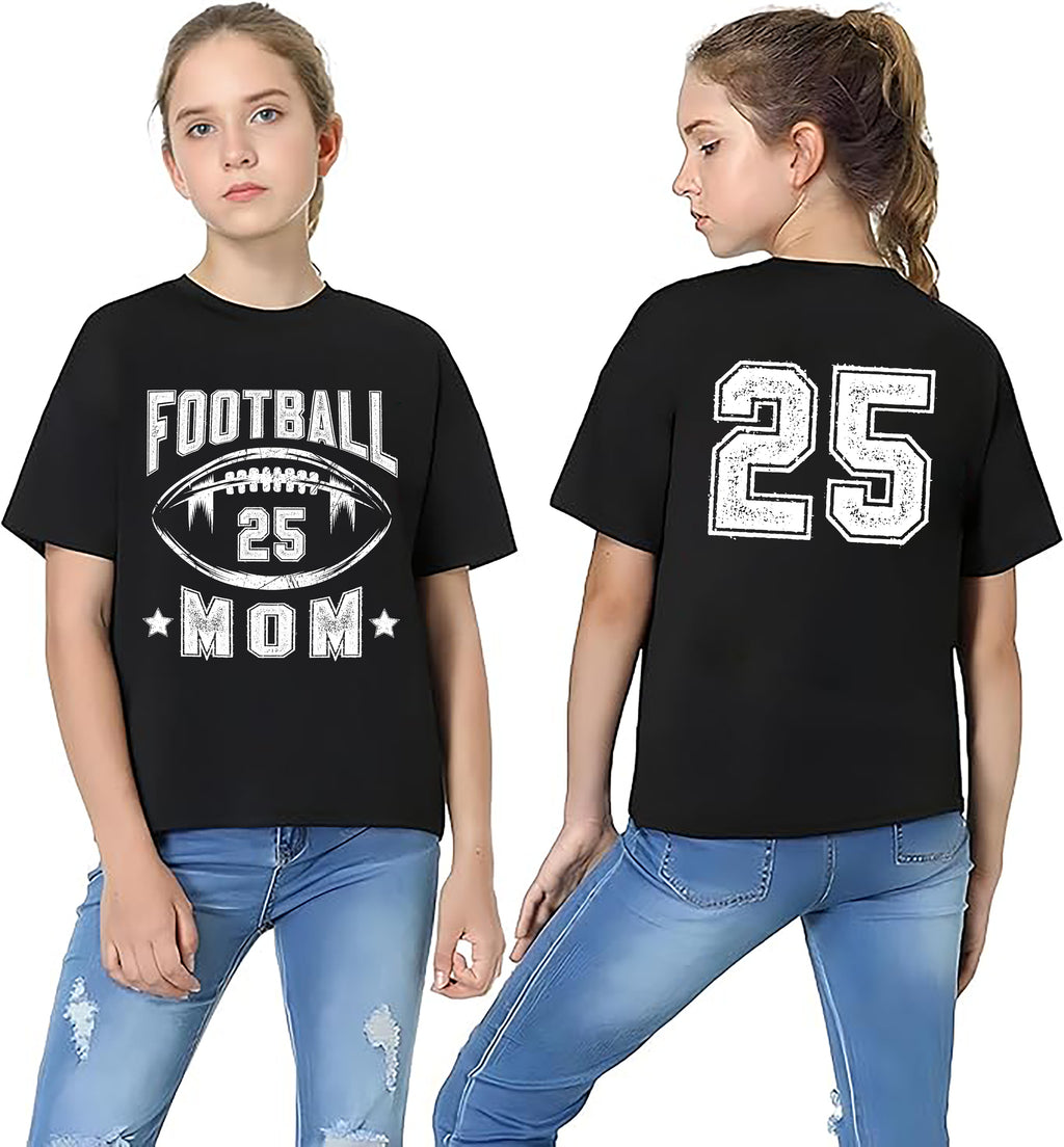 Football Mom Shirt, Retro Football Mama Shirt, Team Mom Tee, Front Back
