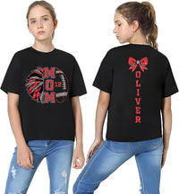 Cheer and Football Mom Shirt, Football and Cheer Mom Shirt, Game Day Tee, Front Back