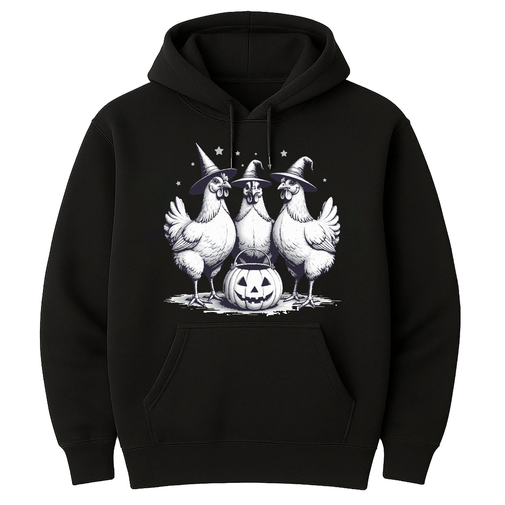 Chicken Witches Funny Halloween Hoodie, Vintage Chicken Witch Hoodie