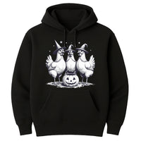 Chicken Witches Funny Halloween Hoodie, Vintage Chicken Witch Hoodie