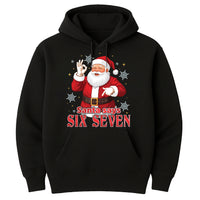 Funny Six Seven Meme Christmas Santa Hoodie, Viral Funny Santa Saying 6 7 Shirt, Humor Christmas Hoodie