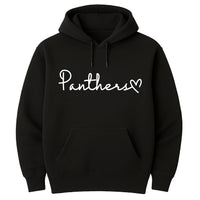 Custom Team Name with Heart Hoodie, School Spirit Wear Graphic Shirt, Personalized Football Team Hoodie