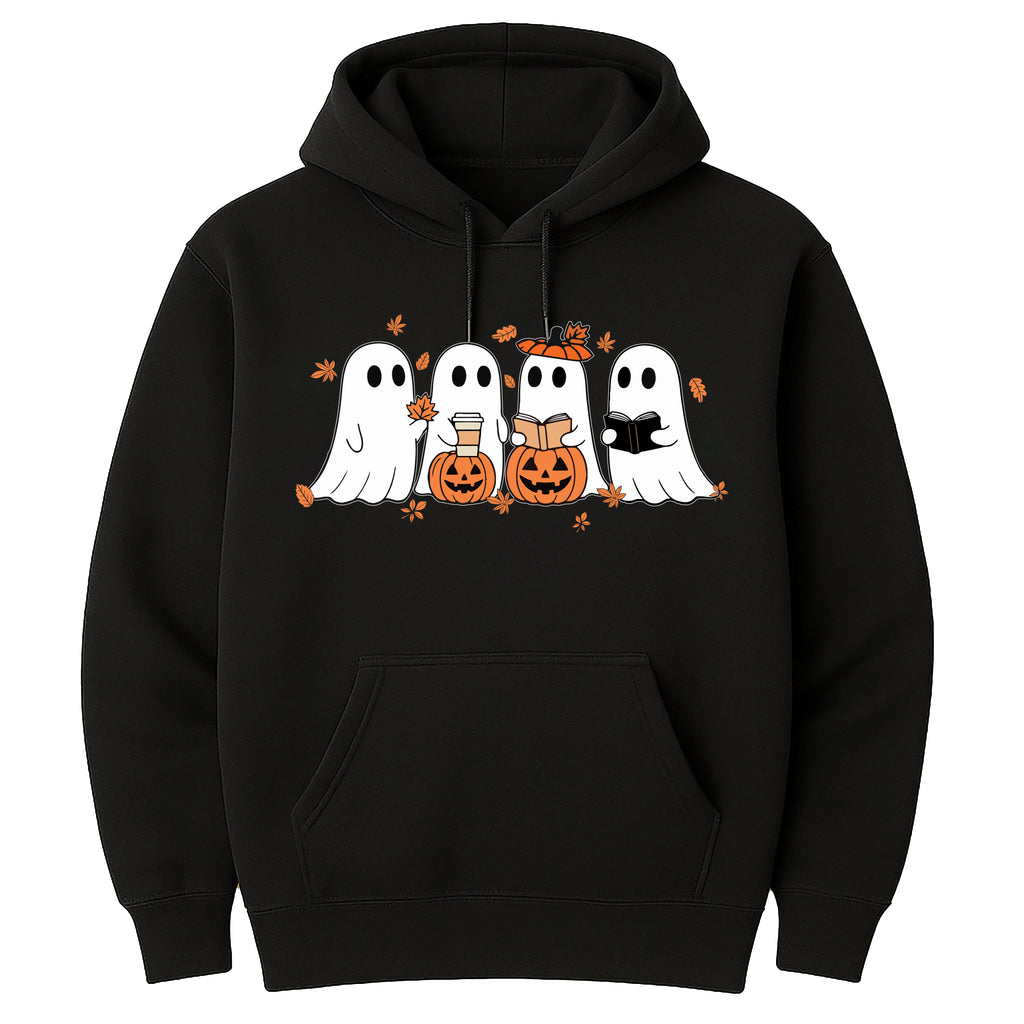Fall Ghost Hoodie, Floral Ghost Tee, Halloween Ghost Hoodie